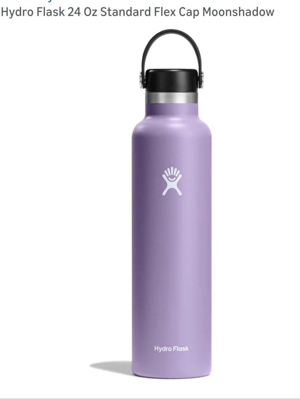 Hydro Flask Lavender Moonwater Stainless Bottle with Black Flex Cap